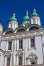 Assumption Cathedral of the Astrakhan Kremlin from the frontal place, Russia Royalty Free Stock Photo