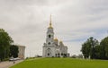 View of the Assumption Cathedral and the Chapel of Our Lady in Vladimir in summer