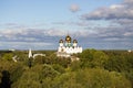 View of the Assumption Cathedral against the blue sky. The city of Yaroslavl, the tourist Golden Ring of Russia Royalty Free Stock Photo