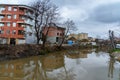 View Astara city on Mordab river. Gilan Province, Iran.