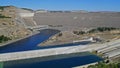 View on the Ataturk Dam in the Euphrates River in Turkey