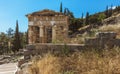 The Athenian Treasury - Delphi - Greece Royalty Free Stock Photo