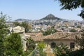 View of Athens from the hill, the roofs of the buildings,  hill of Lykavitos Royalty Free Stock Photo