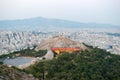 View of Athens and Lycabettus theater