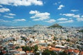 View of Athens roofs and Mount Lycabettus,Gr Royalty Free Stock Photo