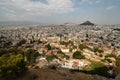 A view of Athnes from Acropolis in Athens, Greece. Royalty Free Stock Photo