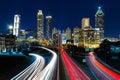 View of Atlanta from Jackson Street Bridge Royalty Free Stock Photo