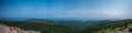 View into the Atlantic Ocean from Cadillac Mountain in Acadia National Park, Maine, USA. Royalty Free Stock Photo