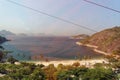 View of Atlantic ocean from Sugarloaf cable car Royalty Free Stock Photo