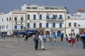 A view looking towards one of the historic buildings of Essaouira in Morocco