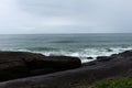 View of atlantic ocean with waves