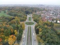 View from The Atomium in Brussels, Belgium.