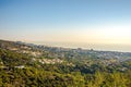 View atthe Bastia city from Furiani village in Corsica - France