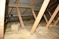 Attic Insulation Royalty Free Stock Photo