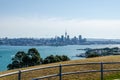 View of auckland city from devonport beach