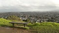 A view of Auckland City after raining seen from Mt. Eden, New Zealand. Royalty Free Stock Photo