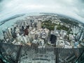 View of Auckland, New Zealand from the Sky Deck of Sky Tower Royalty Free Stock Photo