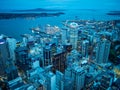 View of Auckland, New Zealand from the Sky Deck of Sky Tower Royalty Free Stock Photo