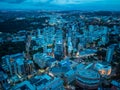 View of Auckland, New Zealand from the Sky Deck of Sky Tower Royalty Free Stock Photo