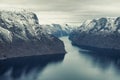 View of an Aurlandsfjord in Norway Royalty Free Stock Photo