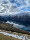 View of an Aurlandsfjord in Norway Royalty Free Stock Photo