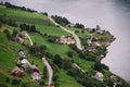 Aurlandswangen village near the Sognefjord, Norway Royalty Free Stock Photo