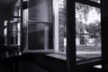 View Of Auschwitz Concentration Camp Through A Window 