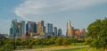 View of Austin park, Texas in USA downtown skyline. Royalty Free Stock Photo