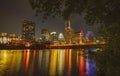 View of Austin, Texas in USA downtown skyline. Reflection in water. Royalty Free Stock Photo