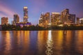 View of Austin, Texas in USA downtown skyline. Reflection in water. Royalty Free Stock Photo