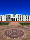 Aboriginal Art Mosaic, Parliament House Forecourt, Canberra, Australia Royalty Free Stock Photo