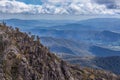 View of Australian Alps from Mt Buffalo Park lookout Royalty Free Stock Photo