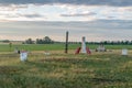 View from Austria site to tripoint of Hungary, Austria and Slovak. Trojmedzie SK and HU and AT. Royalty Free Stock Photo