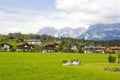 View of the austrian alps and Oberndorf in Tirol, Au Royalty Free Stock Photo