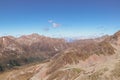 View of the Austrian Alps and Sellrain valley from Neunerkogel, Silz, Austria. Massive mountains to the surface a desolate