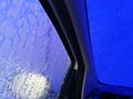 View of an automatic car wash from inside a car Royalty Free Stock Photo