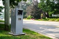 View of automatic speed radar device box on roadside Royalty Free Stock Photo