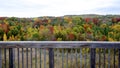 View of autumn leaf colour from the observation deck in the Rouge National Urban Park Royalty Free Stock Photo