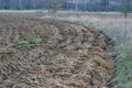 View of autumn undulating fields, south bohemia Royalty Free Stock Photo