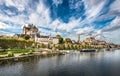 View of Auxerre at the river Yonne, Burgundy, France Royalty Free Stock Photo