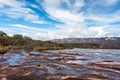 View of the Auyantepui. La Gran Sabana plain at kamarata valley Royalty Free Stock Photo