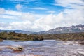 View of the Auyantepui. La Gran Sabana plain at kamarata valley Royalty Free Stock Photo