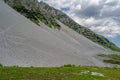 View of avalanche barrier in the Austrian Alps Royalty Free Stock Photo