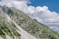 View of avalanche barrier in the Austrian Alps Royalty Free Stock Photo