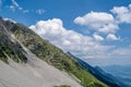 View of avalanche barrier in the Austrian Alps Royalty Free Stock Photo