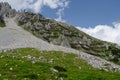 View of avalanche barrier in the Austrian Alps Royalty Free Stock Photo