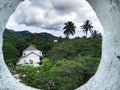 a view on Avarua from the bell tower of the Christian Church of the Cook Islands, Rarotonga Island Royalty Free Stock Photo