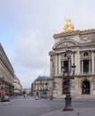 View of the Avenue de l Opera with the Palais Garnier opera. O Royalty Free Stock Photo