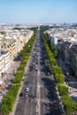 Avenue des Champs Elysees Royalty Free Stock Photo