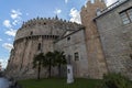 View of Avila Cathedral from Walls of Medieval city of Avila, Castile and LeÃÂ³n, Spain. This city was declared a UNESCO World Royalty Free Stock Photo